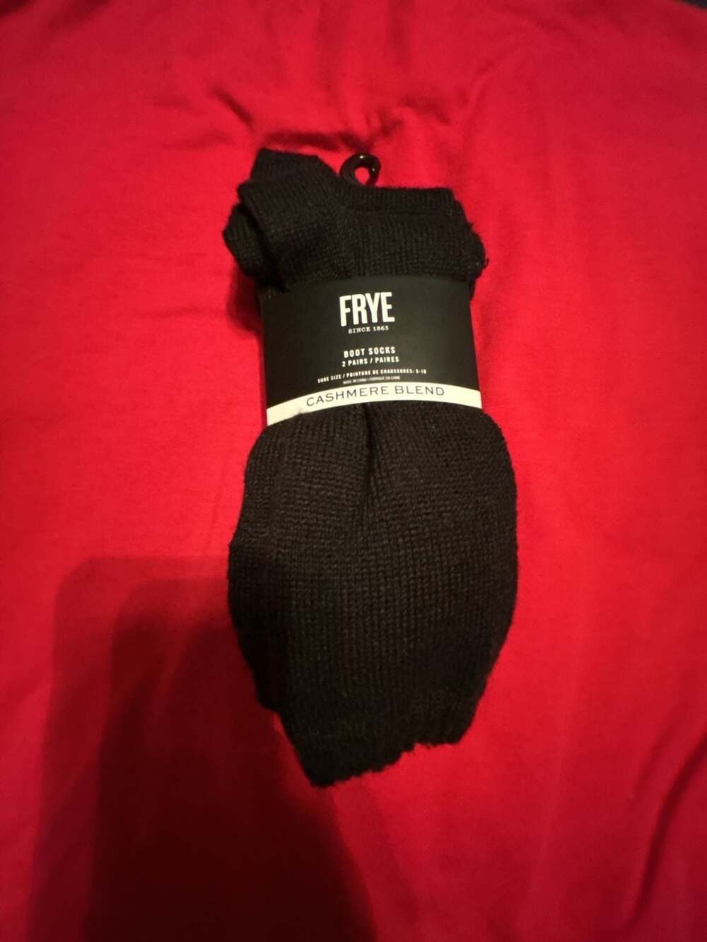 Frye Cashmere Blend Boot Socks 2 Pairs Black Size 5-10